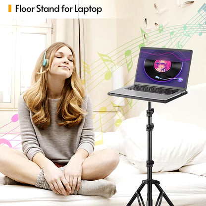 Universal Laptop Projector Tripod Stand &Holder Aluminum Alloy Computer Projector Floor Stand 41-135Cm/ 16-53In Ajudtable Height