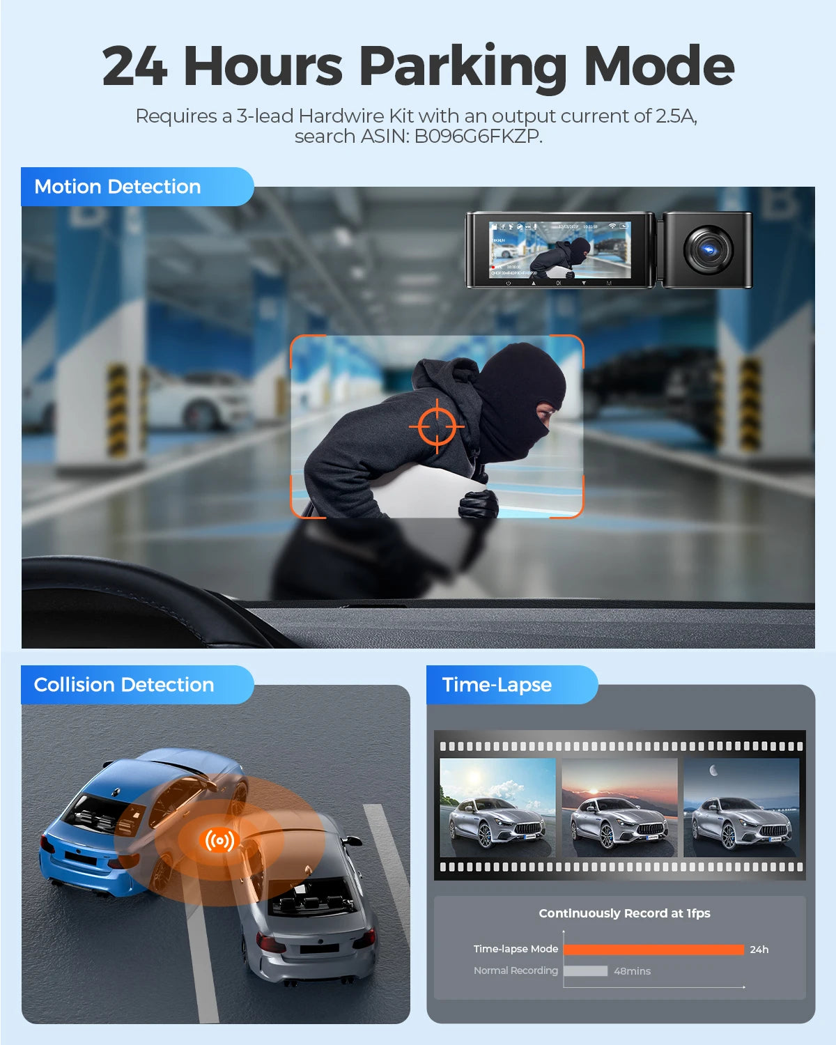 Dash Cam M550 4K+1080P Built-In GPS Wifi Car Dash Camera Front inside Rear 3 Way IR Night Vision Car DVR Support Rear Cam